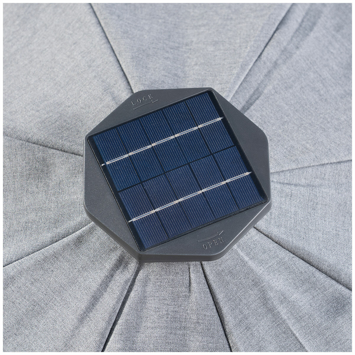 Sunvilla LED Market Umbrella Graphite Aluminium Rechargeable 3m