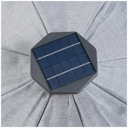 Sunvilla LED Market Umbrella Graphite Aluminium Rechargeable 3m