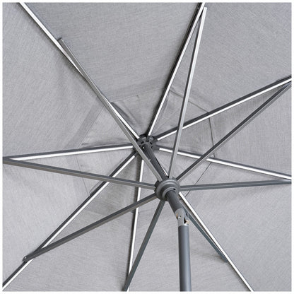 Sunvilla LED Market Umbrella Graphite Aluminium Rechargeable 3m
