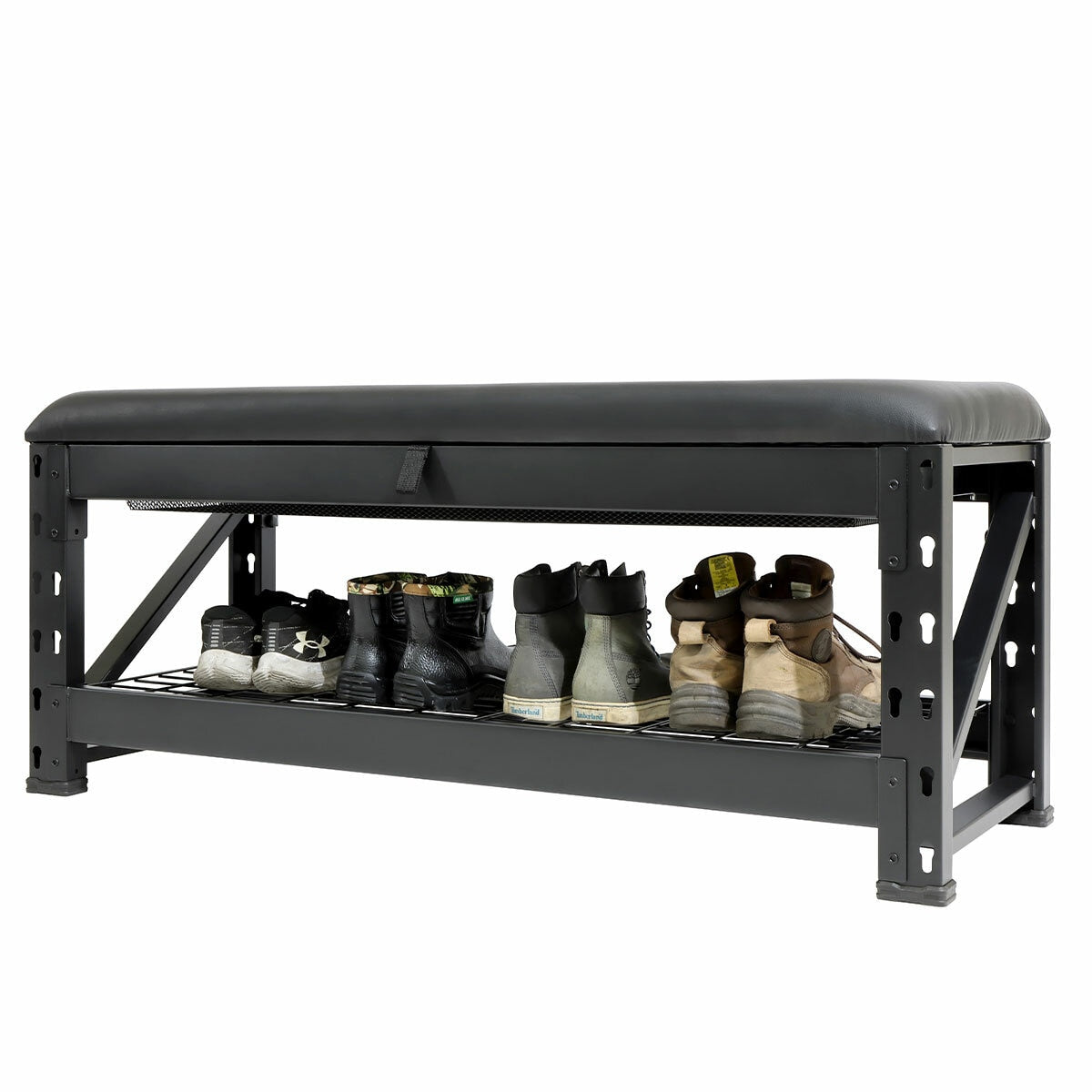 Storage Bench Height Black Steel S3-23-COS-02 51cm 454kg