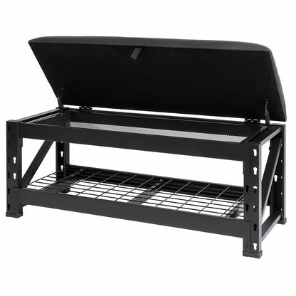 Storage Bench Height Black Steel S3-23-COS-02 51cm 454kg