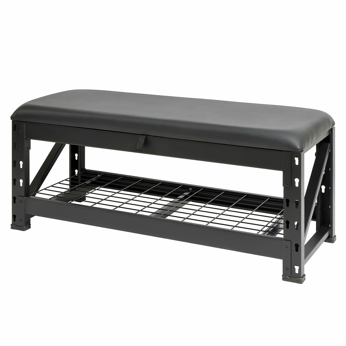Storage Bench Height Black Steel S3-23-COS-02 51cm 454kg