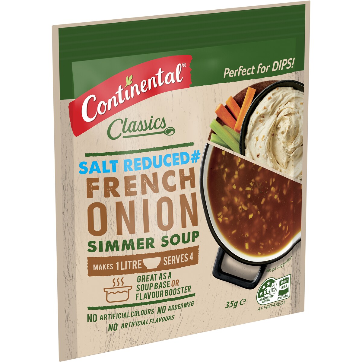 Continental Classics Simmer Soup French Onion Salt Reduced 35g