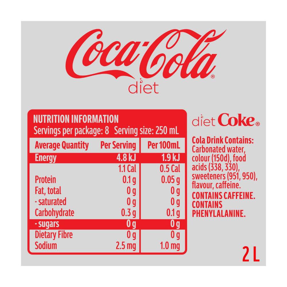 Coca-Cola Diet Coke Soft Drink Bottle - 2L