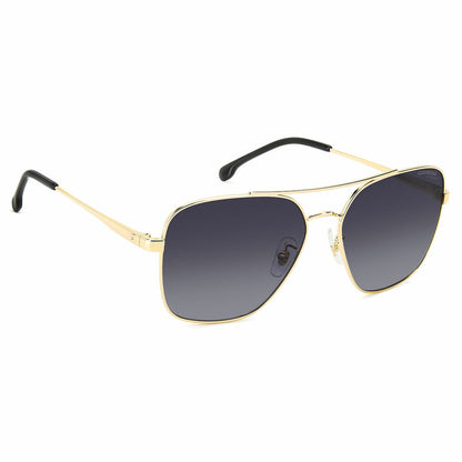 Carrera 3019/S J5G Women's Sunglasses Gold Metal Square Dark Grey 60mm