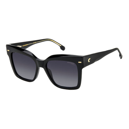 Carrera 3037/S 807 Women's Sunglasses Square Black Acetate