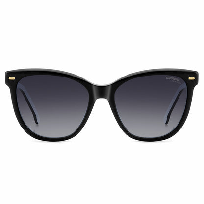 Carrera 3043/S 80S Women's Rectangular Sunglasses Black White Acetate