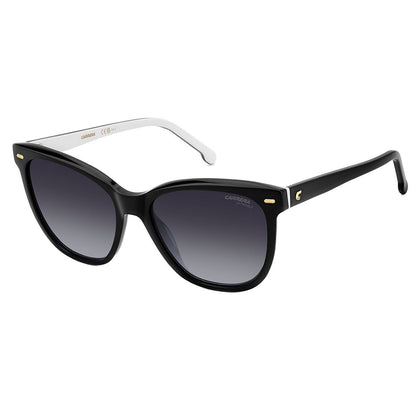 Carrera 3043/S 80S Women's Rectangular Sunglasses Black White Acetate