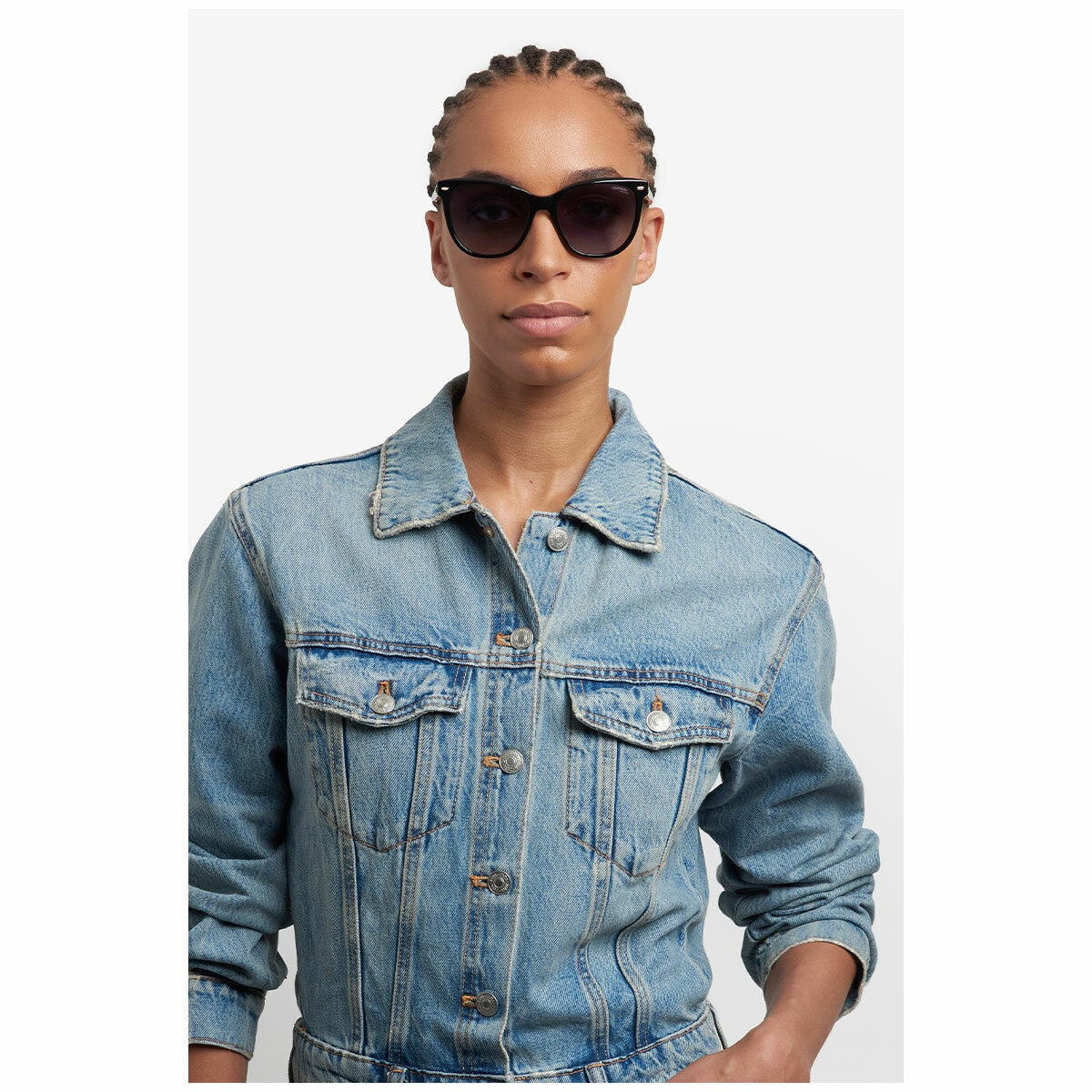 Carrera 3043/S 80S Women's Rectangular Sunglasses Black White Acetate