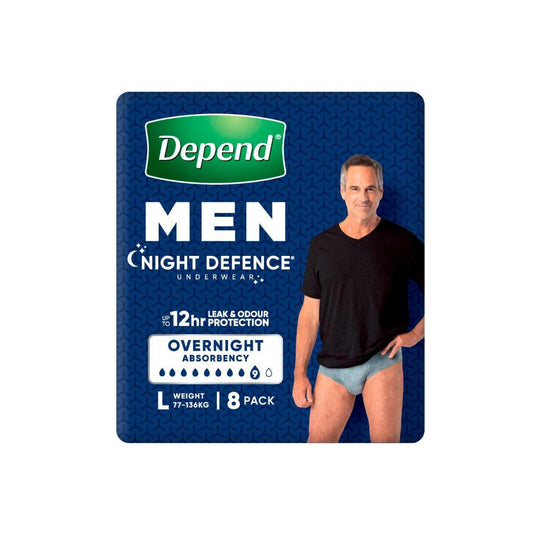 Depend Real Fit Night Defence Underwear Men - 8 Pack