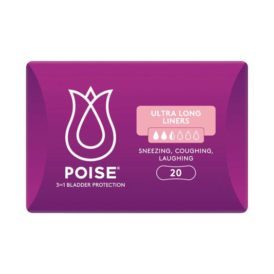 Poise Liners For Bladder Leaks Ultra Long - 20 pack