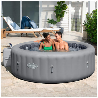 Lay-Z-Spa Santa Monica Airjet 7 Inflatable Spa Grey 1, 216cm 190L