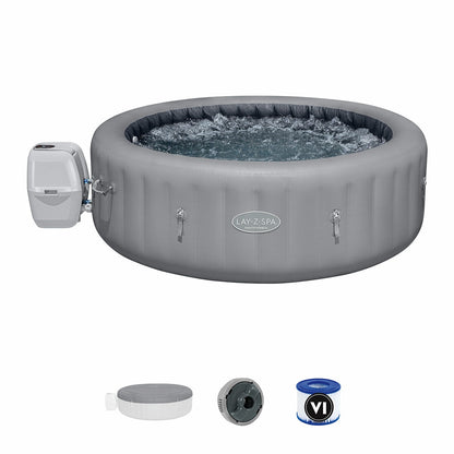 Lay-Z-Spa Santa Monica Airjet 7 Inflatable Spa Grey 1, 216cm 190L