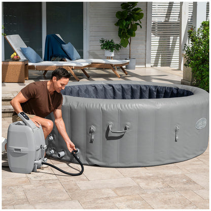 Lay-Z-Spa Santa Monica Airjet 7 Inflatable Spa Grey 1, 216cm 190L