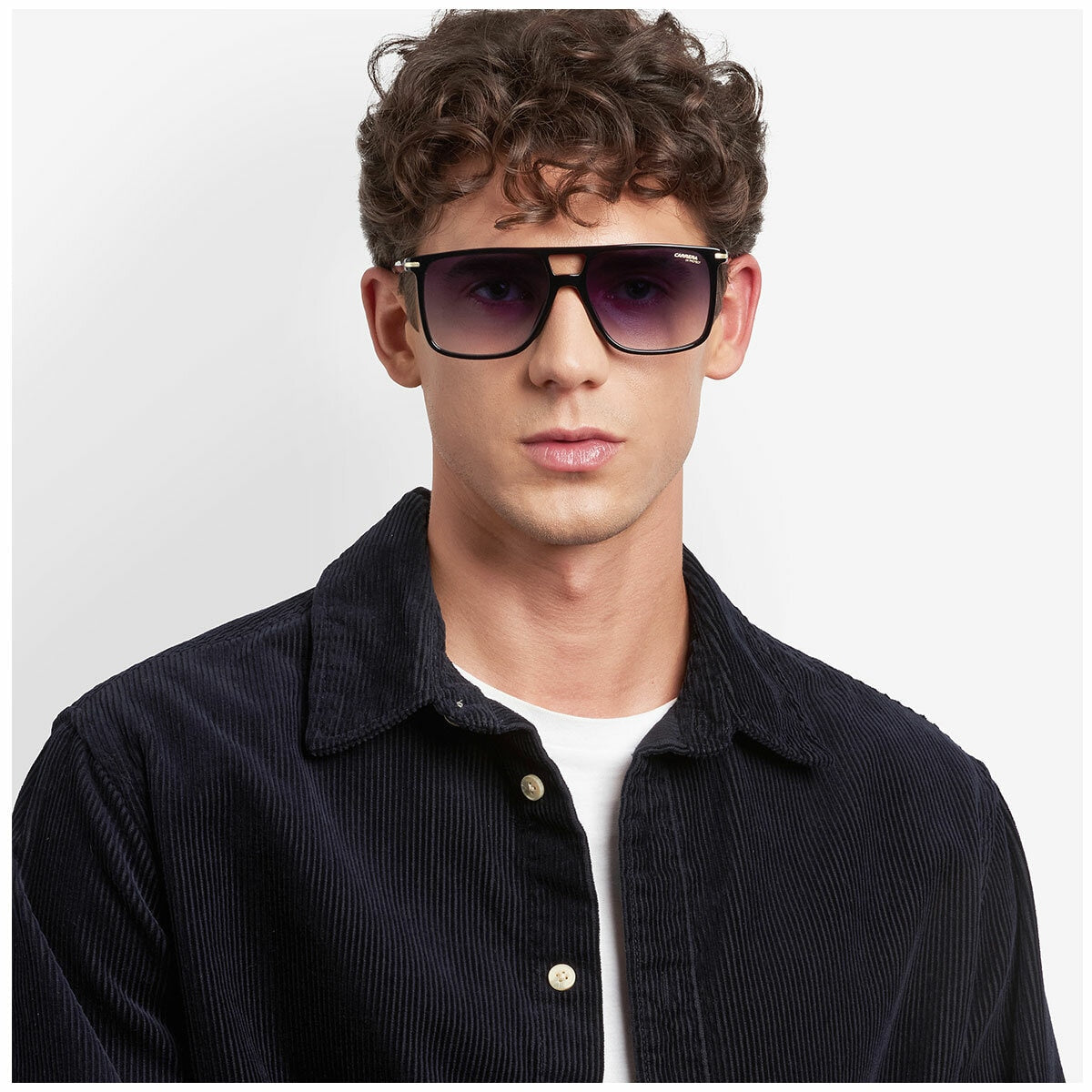 Carrera 366/S Oit Men's Navigator Sunglasses Black Red Dark Blue