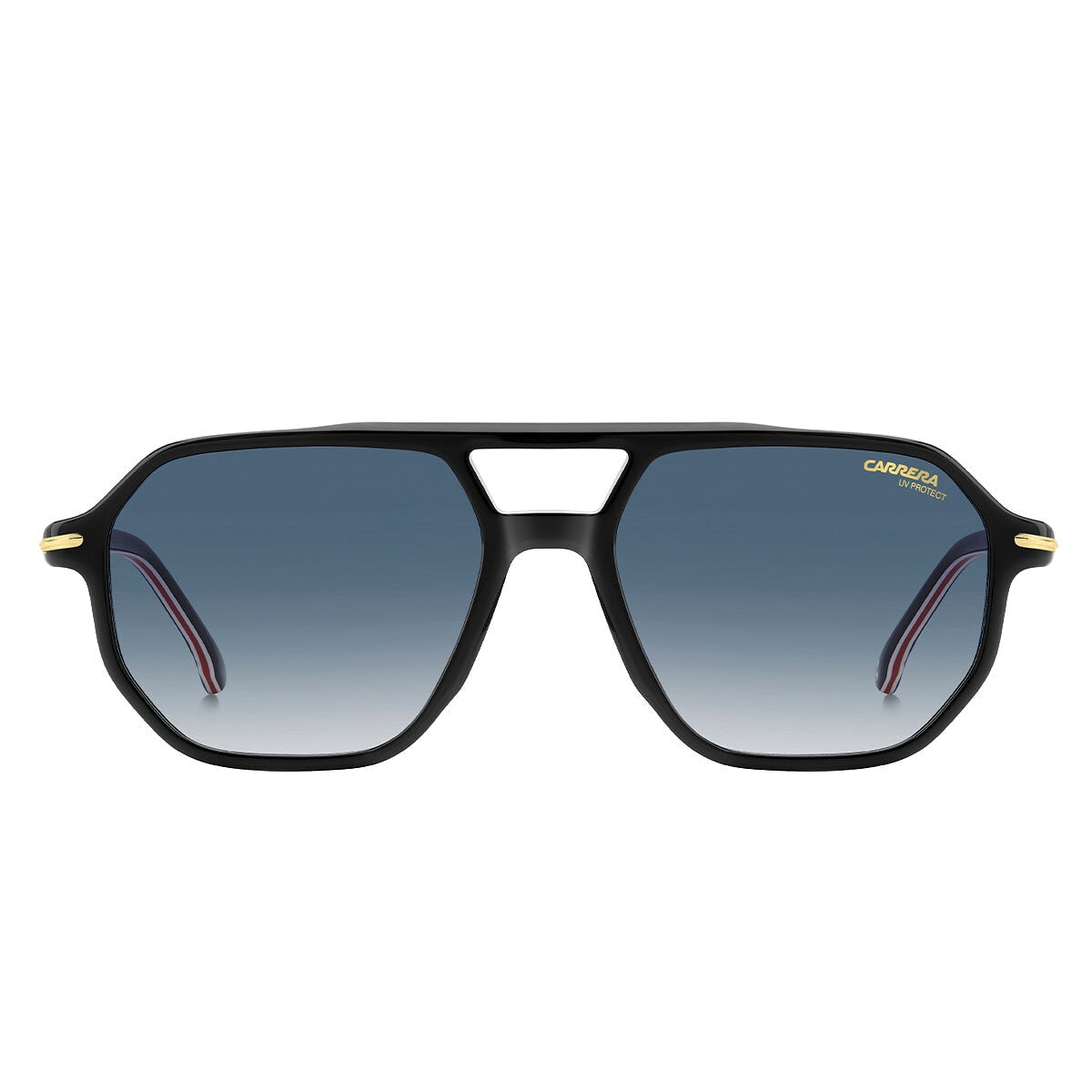 Carrera 341/S 2M2 Men's Acetate Sunglasses Black Gold Dark Blue