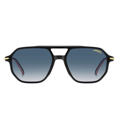 Carrera 341/S 2M2 Men's Acetate Sunglasses Black Gold Dark Blue