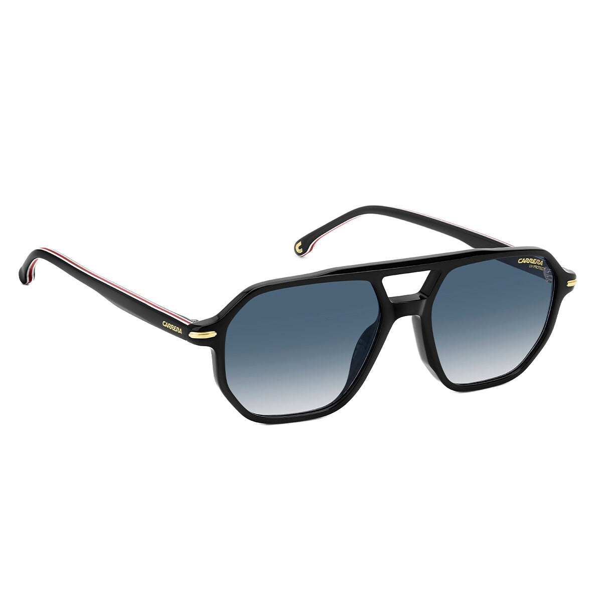 Carrera 341/S 2M2 Men's Acetate Sunglasses Black Gold Dark Blue