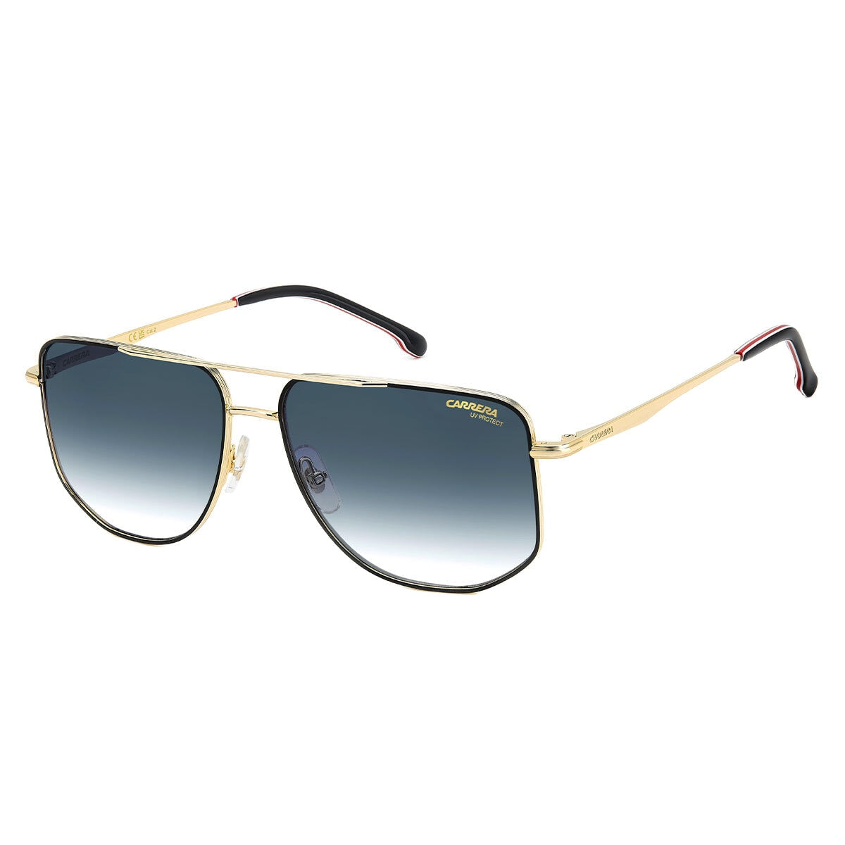 Carrera 355/S Rhl Men's Rectangular Sunglasses Gold Black Dark Blue 59mm