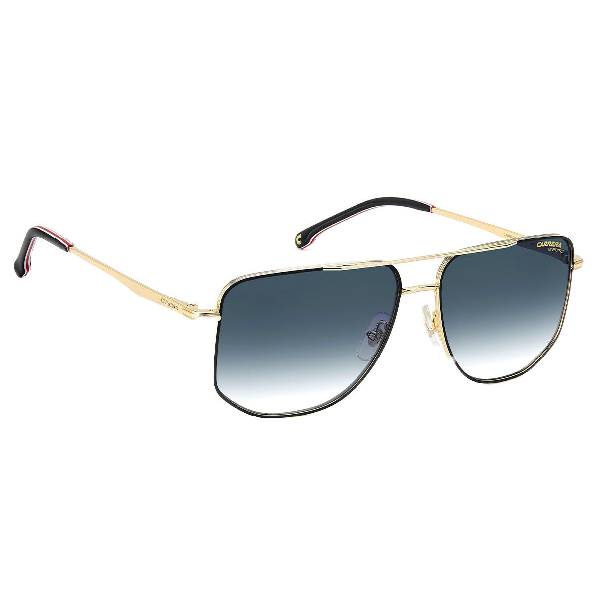 Carrera 355/S Rhl Men's Rectangular Sunglasses Gold Black Dark Blue 59mm
