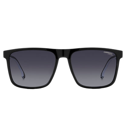Carrera 8064/S 80S Sporty Men's Rectangular Sunglasses Black White