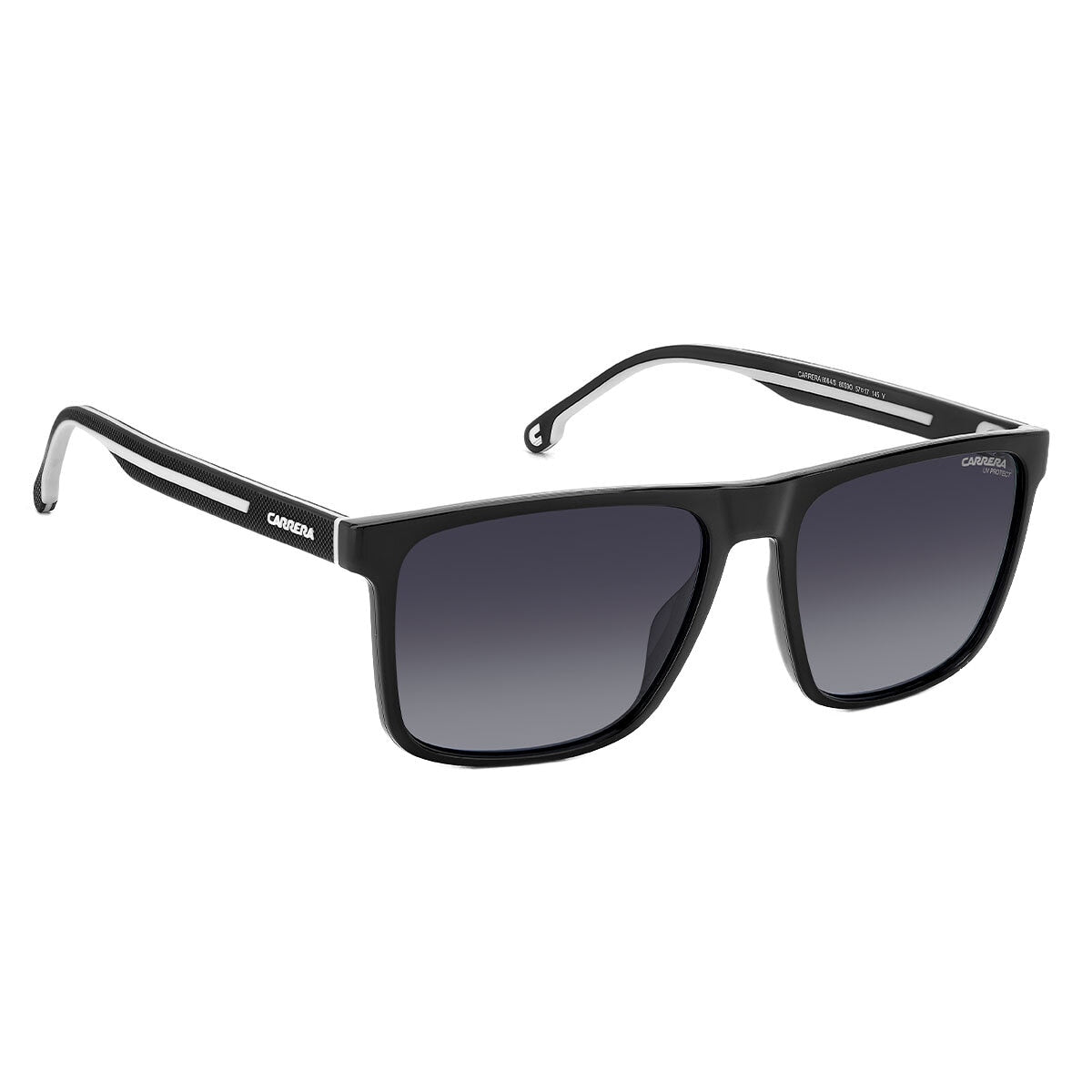 Carrera 8064/S 80S Sporty Men's Rectangular Sunglasses Black White