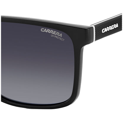 Carrera 8064/S 80S Sporty Men's Rectangular Sunglasses Black White
