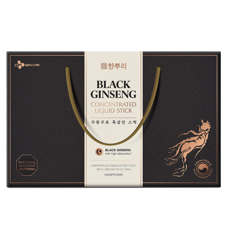 Cj Wellcare Hanppuri Black Ginseng Liquid Sticks Portable 30 x 8.2mL