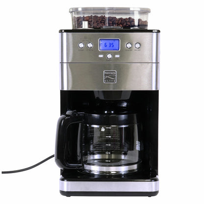 Kenmore Grind and Brew Coffee Maker 12 Cup KKECMGBSSAU Black Stainless Steel