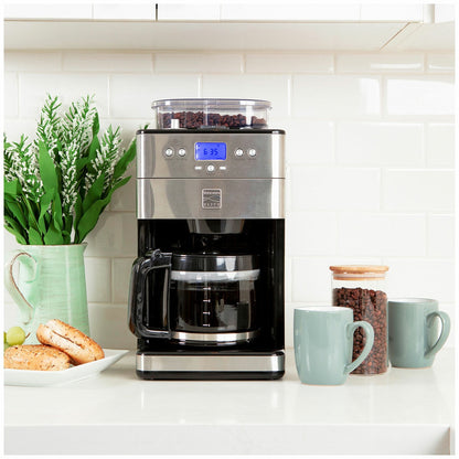 Kenmore Grind and Brew Coffee Maker 12 Cup KKECMGBSSAU Black Stainless Steel