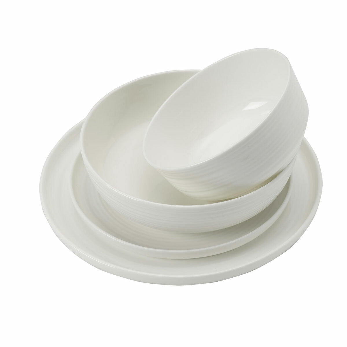 Mikasa Alyssa Bone China Dinner 16 Piece Set White for 4