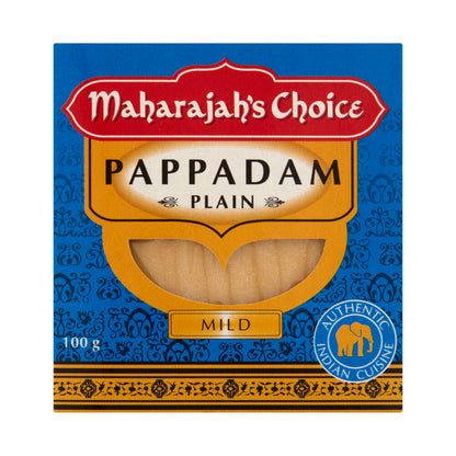 Maharajah's Choice Plain Pappadams - 100g