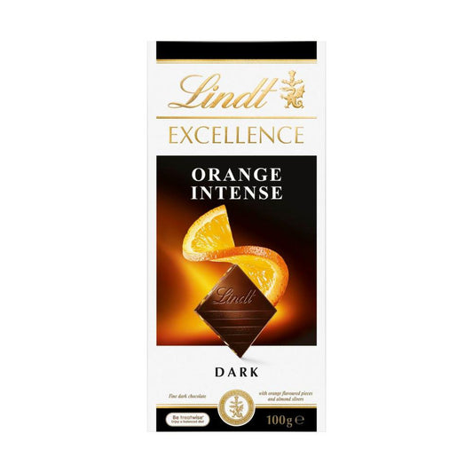 Lindt Excellence Orange Dark Chocolate Block - 100g
