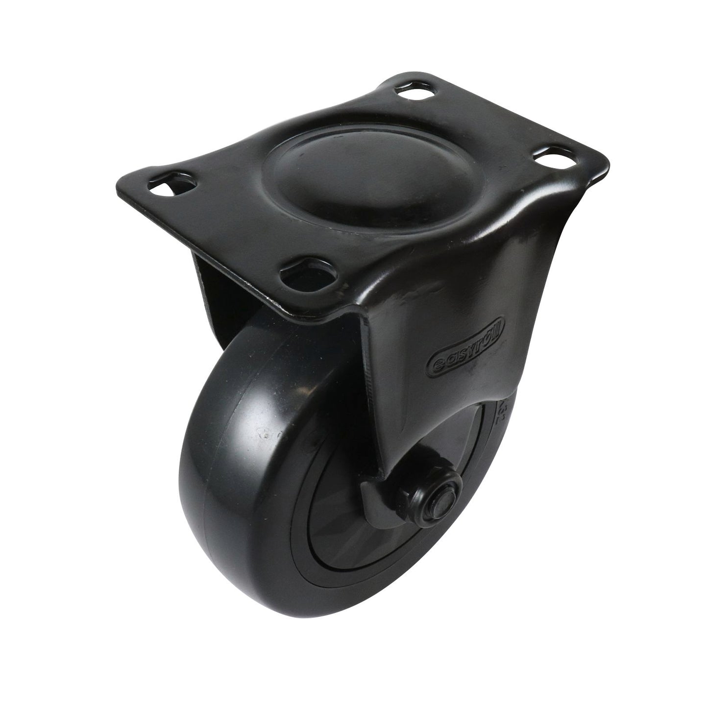 Easyroll Fixed Castor - 100mm - Black PVC