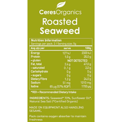Ceres Organics Seaweed Nori 11.3g