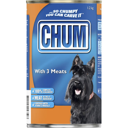 Chum Adult Dog Food 3 Meats 1.2kg
