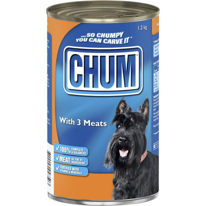 Chum Adult Dog Food 3 Meats 1.2kg