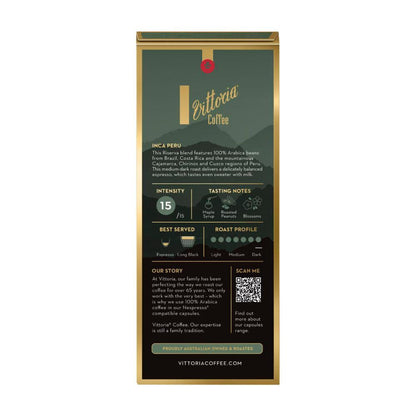 Vittoria Inca Peru Nespresso Compatible Coffee Capsules - 10 pack