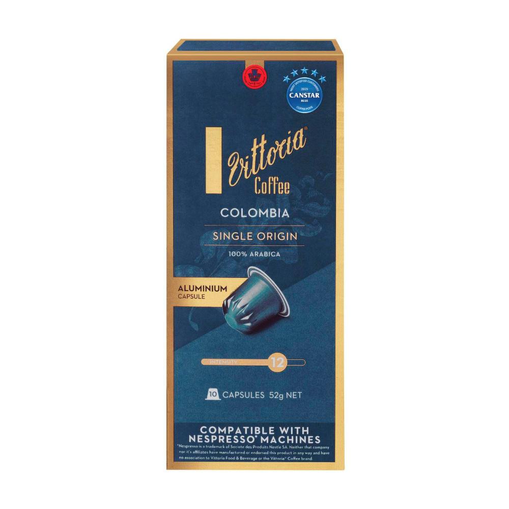 Vittoria Colombia Nespresso Compatible Coffee Capsules - 10 pack