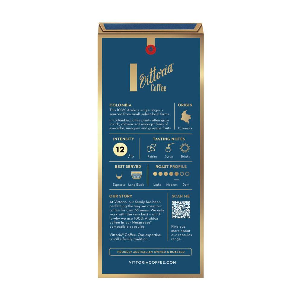 Vittoria Colombia Nespresso Compatible Coffee Capsules - 10 pack