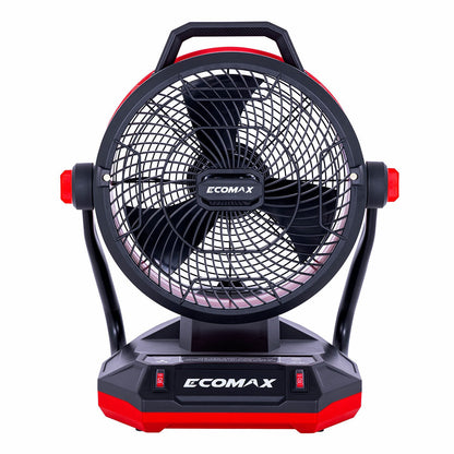 Ecomax Misting Fan EMF503014M Red Black Pp/Metal Portable 30cm