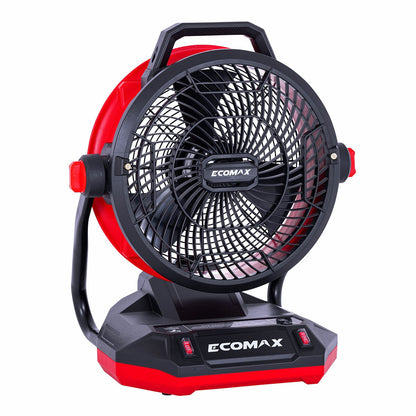 Ecomax Misting Fan EMF503014M Red Black Pp/Metal Portable 30cm