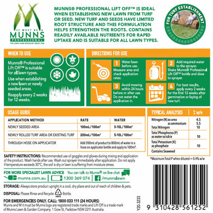 Munns Professional Lawn Fertiliser - 1L