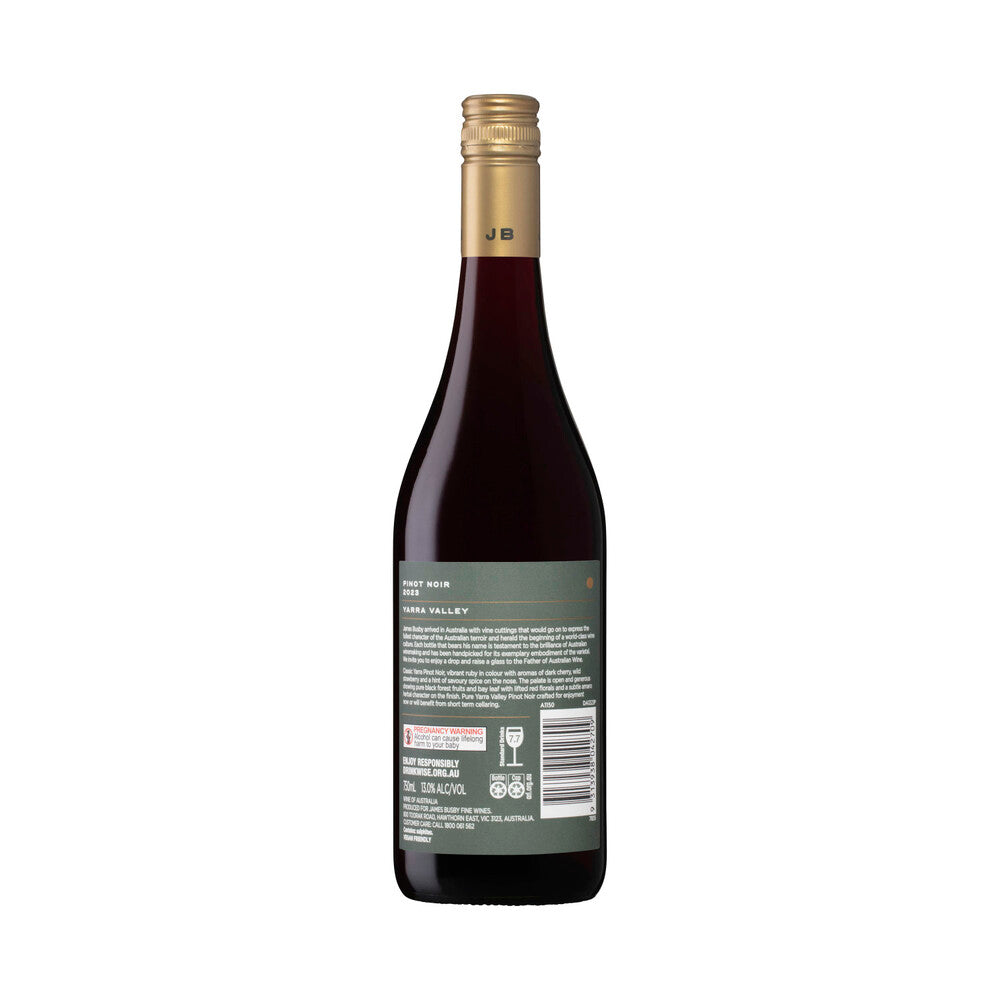 James Busby Yarra Valley Pinot Noir 750ml - 1 Each