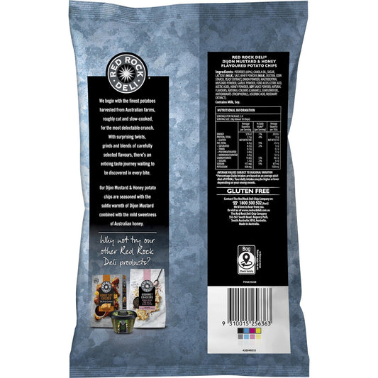 Red Rock Deli Potato Chips Share Pack Dijon Mustard & Honey 165g