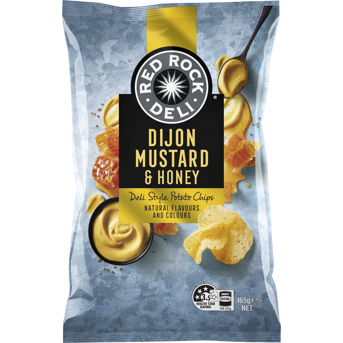 Red Rock Deli Potato Chips Share Pack Dijon Mustard & Honey 165g