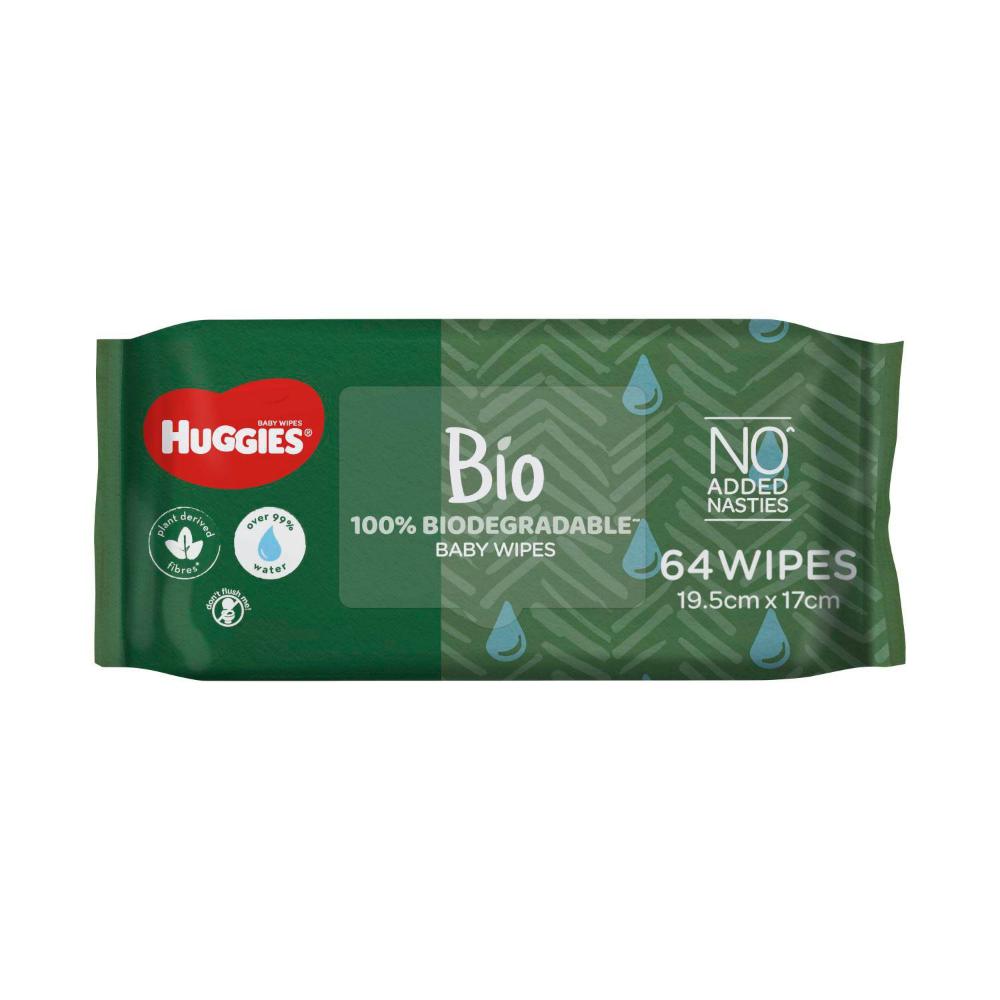 Huggies Bio Baby Wipes - 64 pack