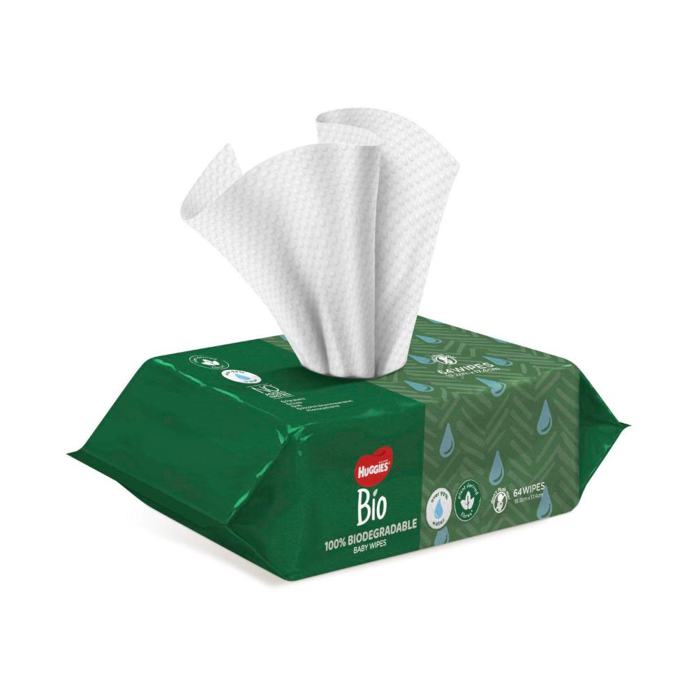 Huggies Bio Baby Wipes - 64 pack