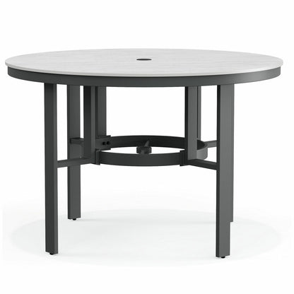 Agio Clearfield 5-Piece Sling Dining Set Black Stone Top