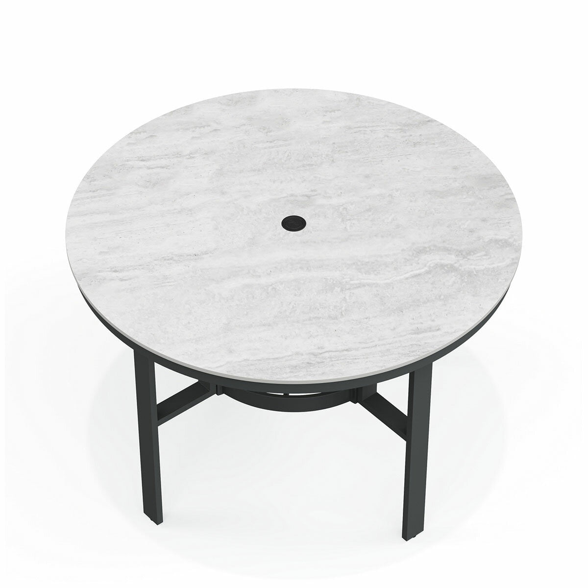 Agio Clearfield 5-Piece Sling Dining Set Black Stone Top